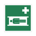 Schild Rettungszeichen 100x100mm - DIN EN ISO 7010 - ASR A1.3-10x10cm für Innen und Aussen - PVC Aufkleber - selbstklebend becline