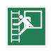 Schild Rettungszeichen 100x100mm - DIN EN ISO 7010 - ASR A1.3-10x10cm für Innen und Aussen - PVC Aufkleber - selbstklebend becline