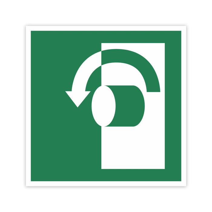 Schild Rettungszeichen 100x100mm - DIN EN ISO 7010 - ASR A1.3-10x10cm für Innen und Aussen - PVC Aufkleber - selbstklebend becline