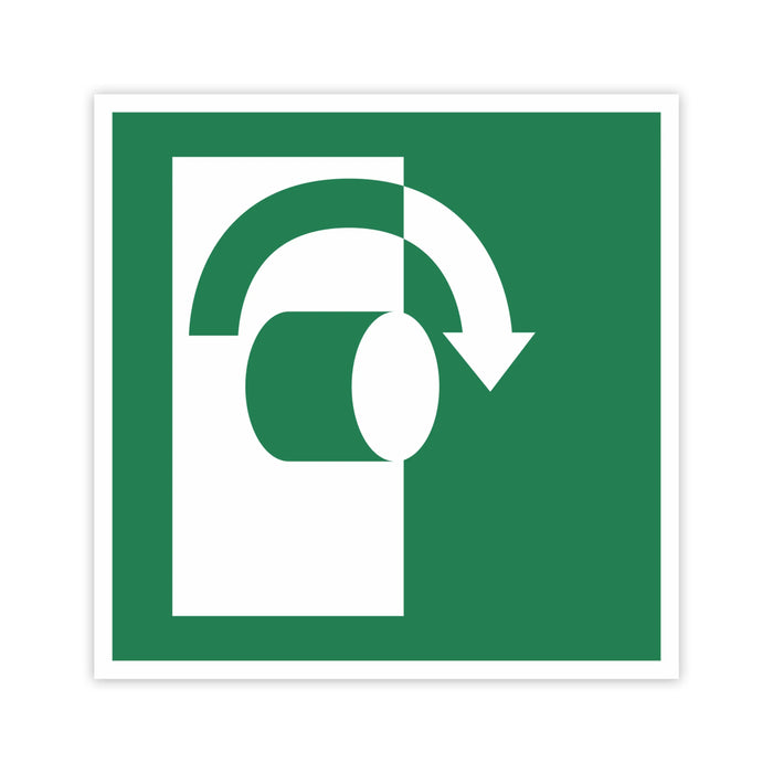 Schild Rettungszeichen 100x100mm - DIN EN ISO 7010 - ASR A1.3-10x10cm für Innen und Aussen - PVC Aufkleber - selbstklebend becline