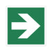 Schild Rettungszeichen 100x100mm - DIN EN ISO 7010 - ASR A1.3-10x10cm für Innen und Aussen - PVC Aufkleber - selbstklebend becline