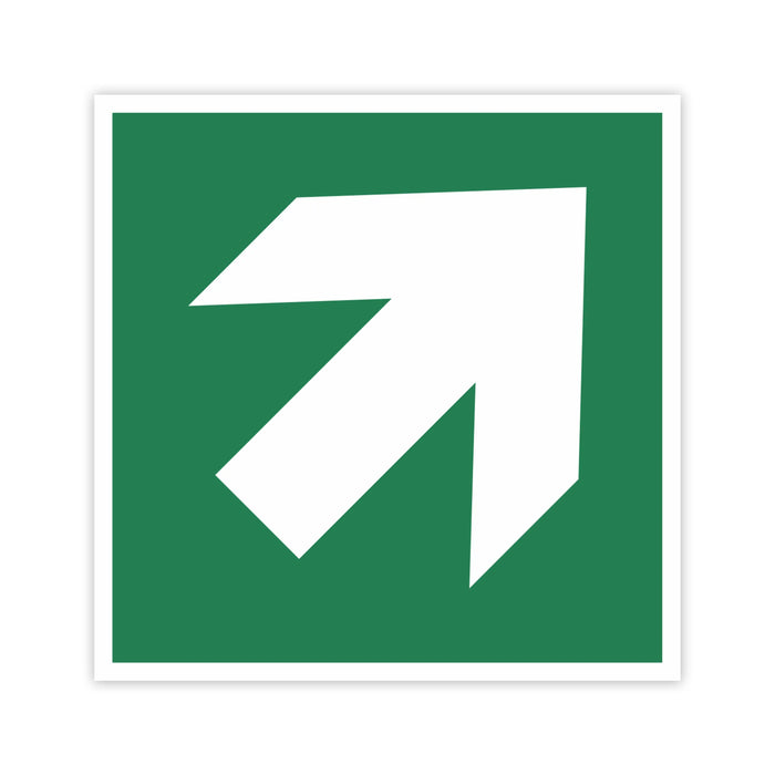 Schild Rettungszeichen 100x100mm - DIN EN ISO 7010 - ASR A1.3-10x10cm für Innen und Aussen - PVC Aufkleber - selbstklebend becline