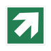 Schild Rettungszeichen 100x100mm - DIN EN ISO 7010 - ASR A1.3-10x10cm für Innen und Aussen - PVC Aufkleber - selbstklebend becline