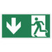 Schild Rettungszeichen 150x300mm - DIN EN ISO 7010 - ASR A1.3 - Fluchtweg 15x30cm für Innen und Aussen - PVC Aufkleber - selbstklebend becline