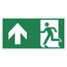 Schild Rettungszeichen 150x300mm - DIN EN ISO 7010 - ASR A1.3 - Fluchtweg 15x30cm für Innen und Aussen - PVC Aufkleber - selbstklebend becline