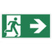 Schild Rettungszeichen 150x300mm - DIN EN ISO 7010 - ASR A1.3 - Fluchtweg 15x30cm für Innen und Aussen - PVC Aufkleber - selbstklebend becline