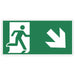 Schild Rettungszeichen 150x300mm - DIN EN ISO 7010 - ASR A1.3 - Fluchtweg 15x30cm für Innen und Aussen - PVC Aufkleber - selbstklebend becline
