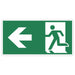 Schild Rettungszeichen 150x300mm - DIN EN ISO 7010 - ASR A1.3 - Fluchtweg 15x30cm für Innen und Aussen - PVC Aufkleber - selbstklebend becline