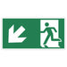 Schild Rettungszeichen 150x300mm - DIN EN ISO 7010 - ASR A1.3 - Fluchtweg 15x30cm für Innen und Aussen - PVC Aufkleber - selbstklebend becline