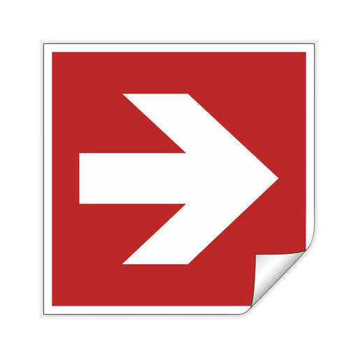 Schild Richtungspfeil gerade - ASR A1.3 - DIN EN ISO 7010 - Brandschutzzeichen für Innen und Aussen - PVC selbstklebend becline