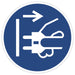 Schild Rund 200mm Durchmesser - DIN EN ISO 7010 - DIN 115 - ASR A1.3 - Gebotszeichen 20cm für Innen und Aussen - PVC Aufkleber - selbstklebend becline