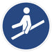 Schild Rund 200mm Durchmesser - DIN EN ISO 7010 - DIN 115 - ASR A1.3 - Gebotszeichen 20cm für Innen und Aussen - PVC Aufkleber - selbstklebend becline