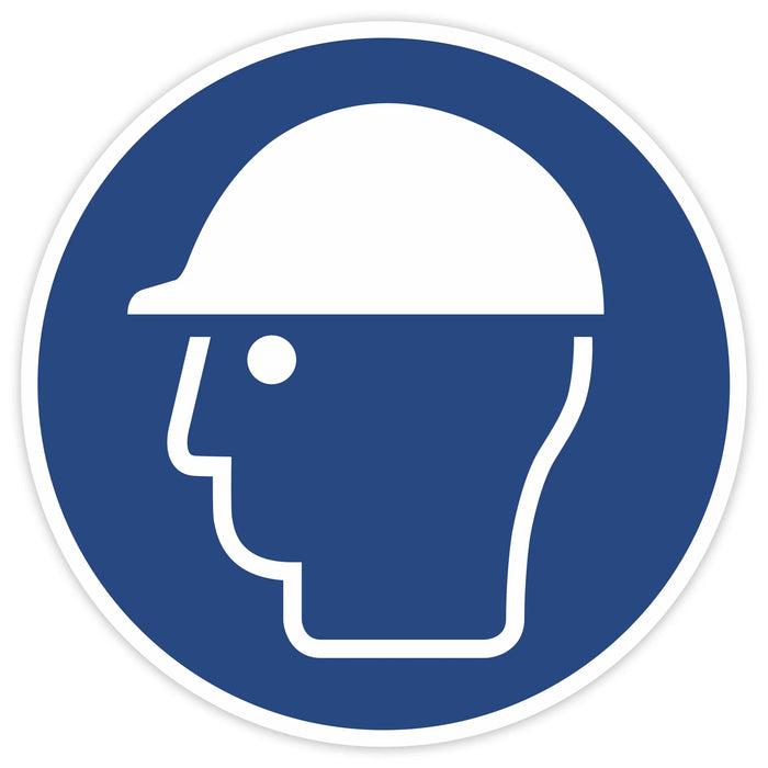 Schild Rund 200mm Durchmesser - DIN EN ISO 7010 - DIN 115 - ASR A1.3 - Gebotszeichen 20cm für Innen und Aussen - PVC Aufkleber - selbstklebend becline