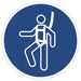 Schild Rund 200mm Durchmesser - DIN EN ISO 7010 - DIN 115 - ASR A1.3 - Gebotszeichen 20cm für Innen und Aussen - PVC Aufkleber - selbstklebend becline
