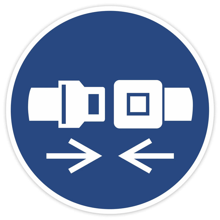Schild Rund 200mm Durchmesser - DIN EN ISO 7010 - DIN 115 - ASR A1.3 - Gebotszeichen 20cm für Innen und Aussen - PVC Aufkleber - selbstklebend becline