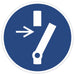 Schild Rund 200mm Durchmesser - DIN EN ISO 7010 - DIN 115 - ASR A1.3 - Gebotszeichen 20cm für Innen und Aussen - PVC Aufkleber - selbstklebend becline