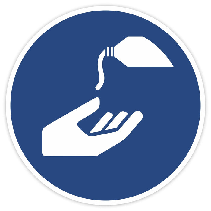 Schild Rund 200mm Durchmesser - DIN EN ISO 7010 - DIN 115 - ASR A1.3 - Gebotszeichen 20cm für Innen und Aussen - PVC Aufkleber - selbstklebend becline