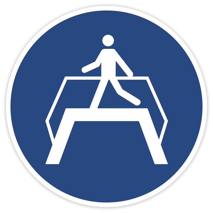 Schild Rund 200mm Durchmesser - DIN EN ISO 7010 - DIN 115 - ASR A1.3 - Gebotszeichen 20cm für Innen und Aussen - PVC Aufkleber - selbstklebend becline