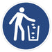 Schild Rund 200mm Durchmesser - DIN EN ISO 7010 - DIN 115 - ASR A1.3 - Gebotszeichen 20cm für Innen und Aussen - PVC Aufkleber - selbstklebend becline