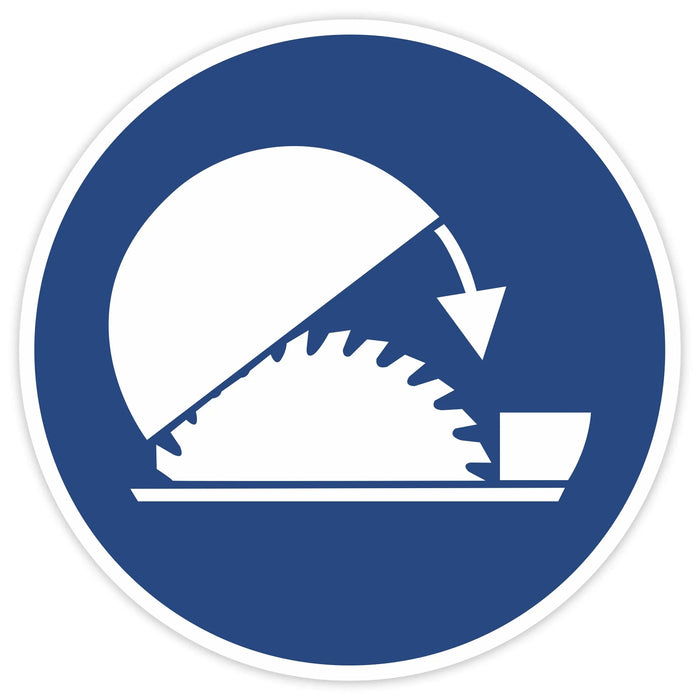 Schild Rund 200mm Durchmesser - DIN EN ISO 7010 - DIN 115 - ASR A1.3 - Gebotszeichen 20cm für Innen und Aussen - PVC Aufkleber - selbstklebend becline