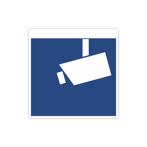 Schild Videoüberwachung 100mm - DIN 33450-10cm für Innen und Aussen - PVC Aufkleber - selbstklebend (Symbol, 1 Stück)