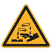 Schild Warnzeichen 50mm - DIN EN ISO 7010 - ASR A1.3 - Für Innen und Aussen - 5cm - PVC Aufkleber - selbstklebend becline