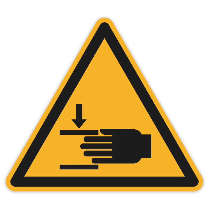 Schild Warnzeichen 50mm - DIN EN ISO 7010 - ASR A1.3 - Für Innen und Aussen - 5cm - PVC Aufkleber - selbstklebend becline