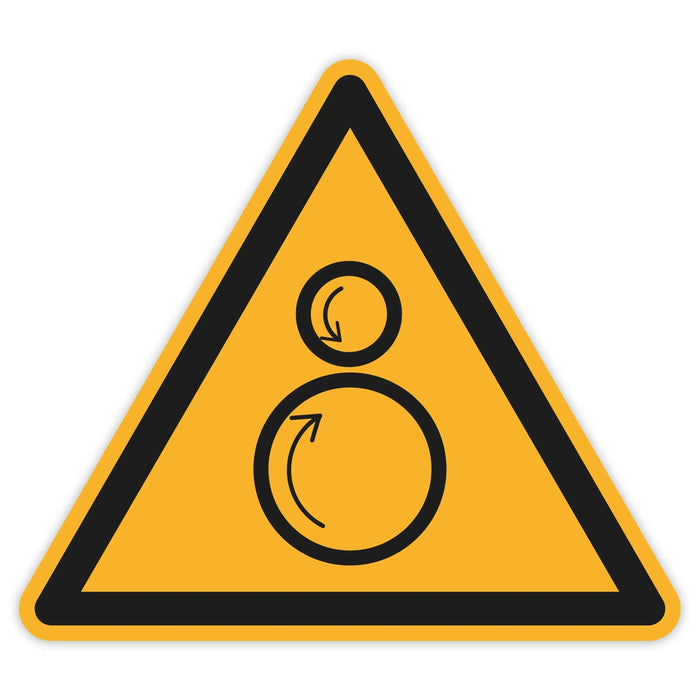 Schild Warnzeichen 50mm - DIN EN ISO 7010 - ASR A1.3 - Für Innen und Aussen - 5cm - PVC Aufkleber - selbstklebend becline