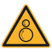 Schild Warnzeichen 50mm - DIN EN ISO 7010 - ASR A1.3 - Für Innen und Aussen - 5cm - PVC Aufkleber - selbstklebend becline