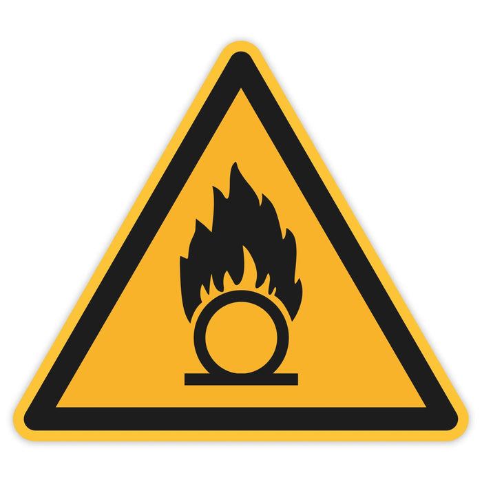 Schild Warnzeichen 50mm - DIN EN ISO 7010 - ASR A1.3 - Für Innen und Aussen - 5cm - PVC Aufkleber - selbstklebend becline