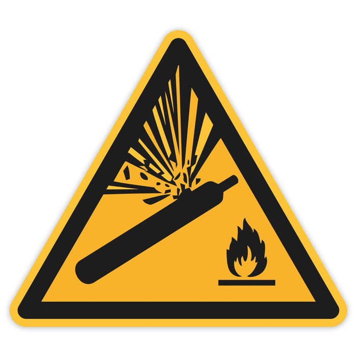 Schild Warnzeichen 50mm - DIN EN ISO 7010 - ASR A1.3 - Für Innen und Aussen - 5cm - PVC Aufkleber - selbstklebend becline