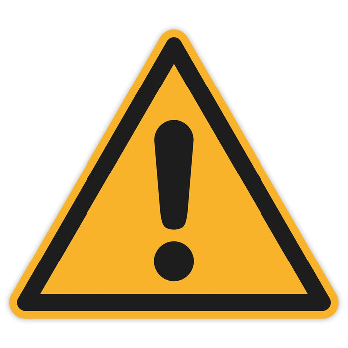Schild Warnzeichen 150mm - DIN EN ISO 7010 - ASR A1.3 - Für Innen und Aussen - 15cm - PVC Aufkleber - selbstklebend becline