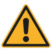 Schild Warnzeichen 150mm - DIN EN ISO 7010 - ASR A1.3 - Für Innen und Aussen - 15cm - PVC Aufkleber - selbstklebend becline