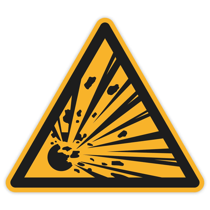 Schild Warnzeichen 150mm - DIN EN ISO 7010 - ASR A1.3 - Für Innen und Aussen - 15cm - PVC Aufkleber - selbstklebend becline