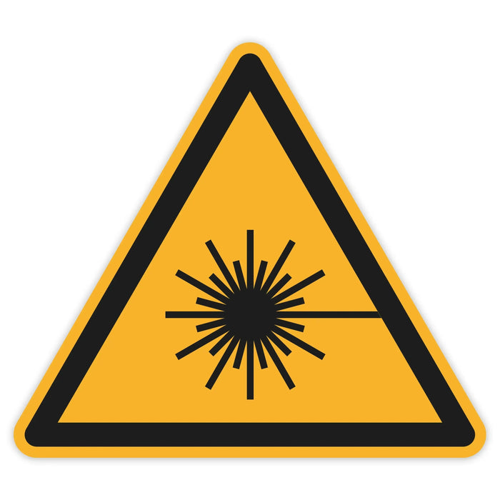 Schild Warnzeichen 150mm - DIN EN ISO 7010 - ASR A1.3 - Für Innen und Aussen - 15cm - PVC Aufkleber - selbstklebend becline