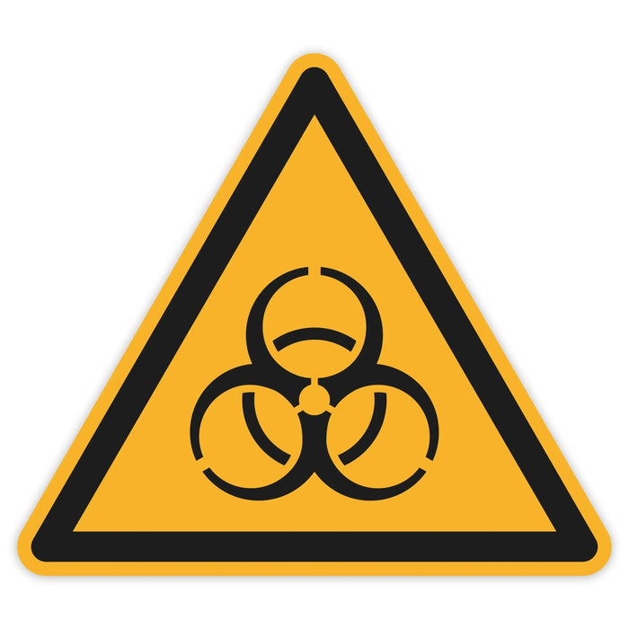Schild Warnzeichen 150mm - DIN EN ISO 7010 - ASR A1.3 - Für Innen und Aussen - 15cm - PVC Aufkleber - selbstklebend becline