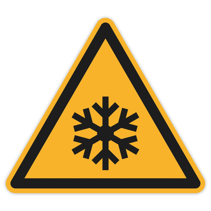 Schild Warnzeichen 150mm - DIN EN ISO 7010 - ASR A1.3 - Für Innen und Aussen - 15cm - PVC Aufkleber - selbstklebend becline