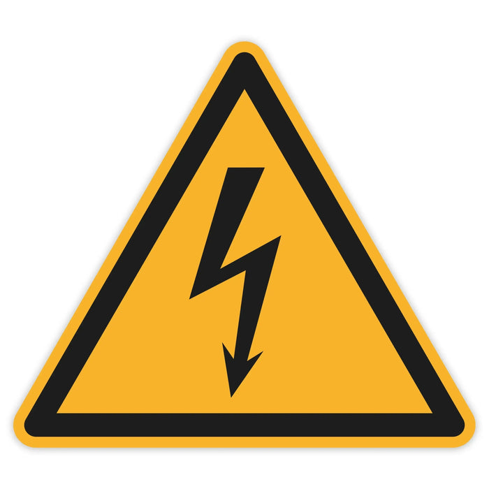 Schild Warnzeichen 150mm - DIN EN ISO 7010 - ASR A1.3 - Für Innen und Aussen - 15cm - PVC Aufkleber - selbstklebend becline