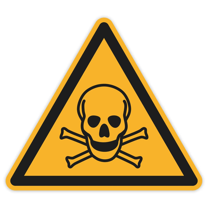 Schild Warnzeichen 150mm - DIN EN ISO 7010 - ASR A1.3 - Für Innen und Aussen - 15cm - PVC Aufkleber - selbstklebend becline