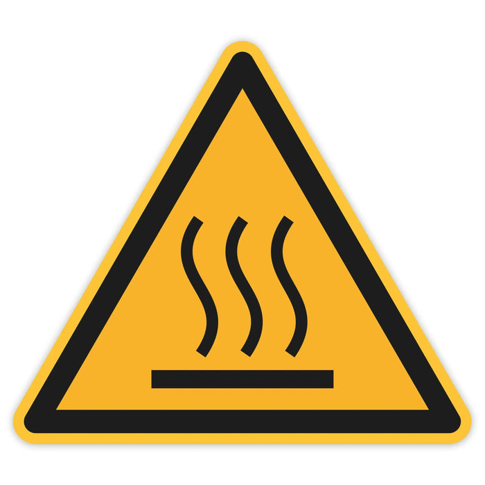 Schild Warnzeichen 150mm - DIN EN ISO 7010 - ASR A1.3 - Für Innen und Aussen - 15cm - PVC Aufkleber - selbstklebend becline