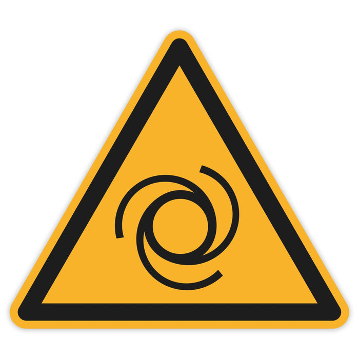 Schild Warnzeichen 150mm - DIN EN ISO 7010 - ASR A1.3 - Für Innen und Aussen - 15cm - PVC Aufkleber - selbstklebend becline