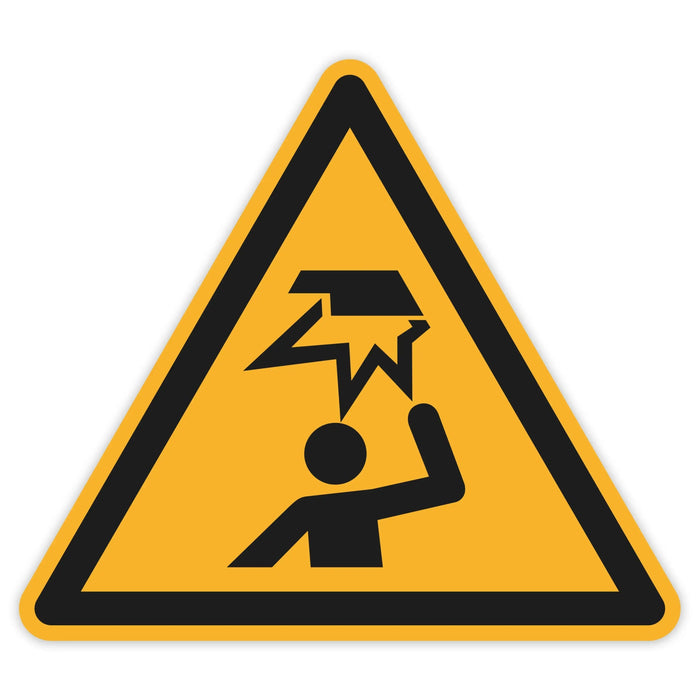 Schild Warnzeichen 150mm - DIN EN ISO 7010 - ASR A1.3 - Für Innen und Aussen - 15cm - PVC Aufkleber - selbstklebend becline